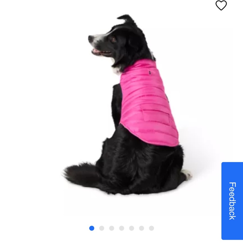 Top paw adjustable dog puffer size XS.